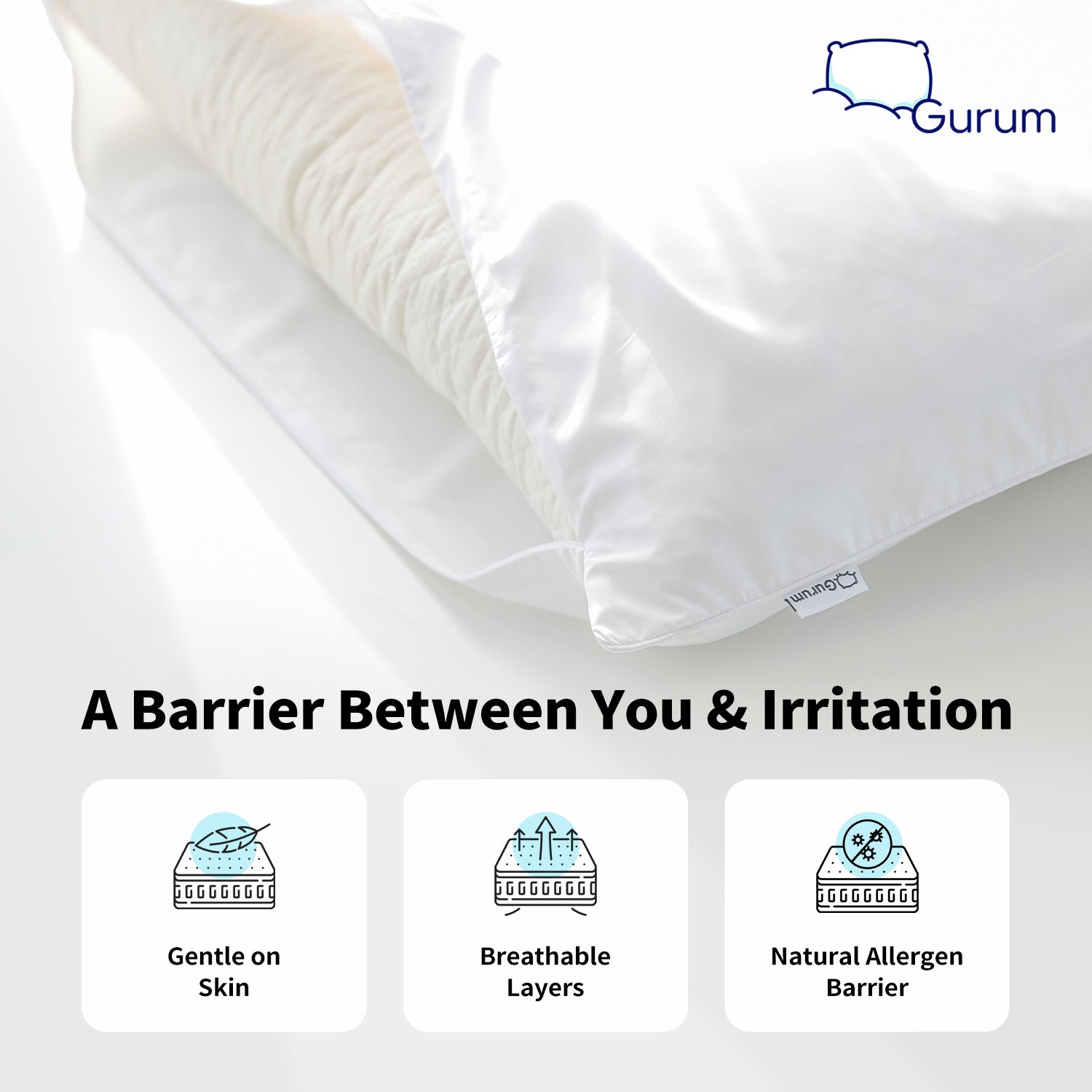 Gurum Premium Latex Pillow – Neck Pain Relief for Better Sleep