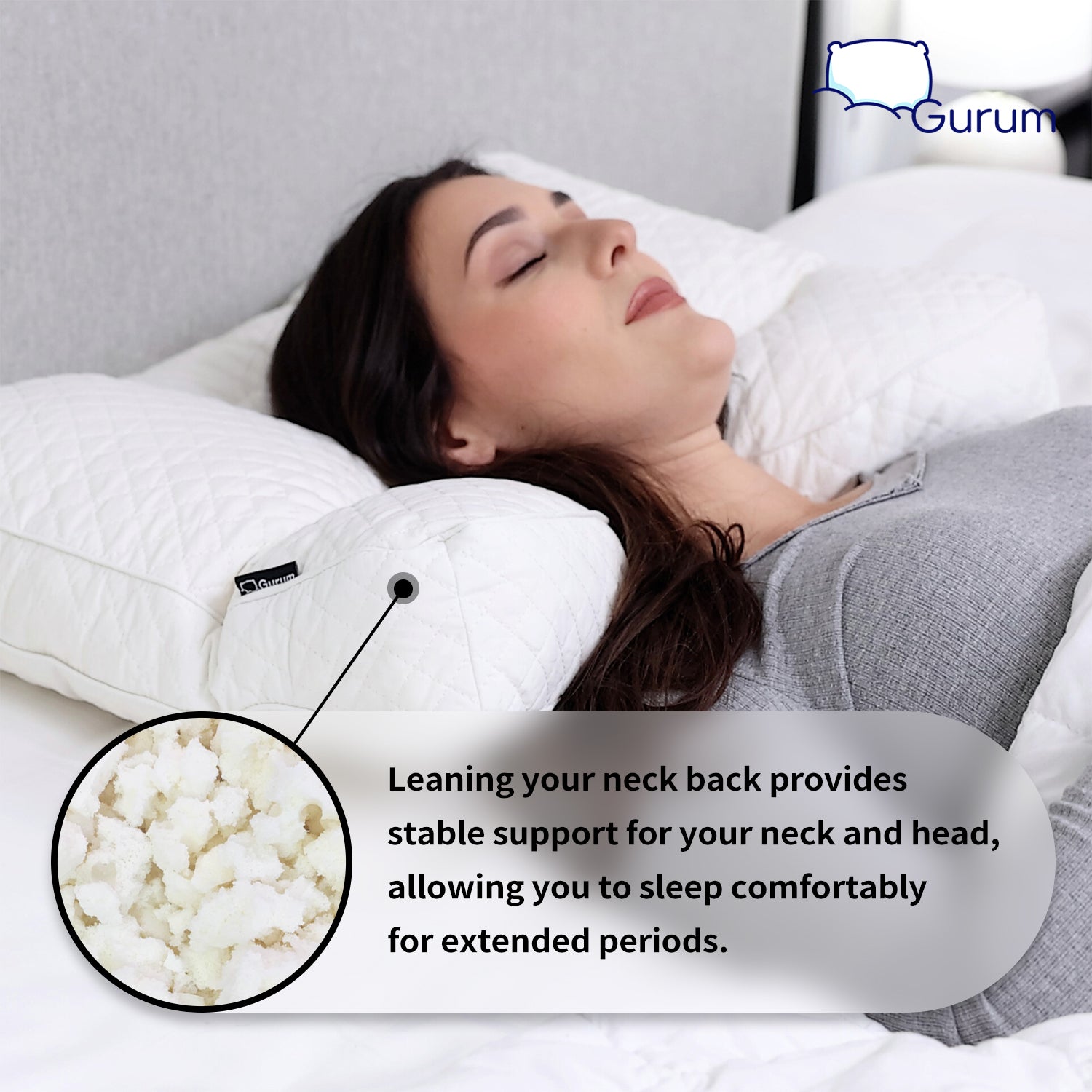Gurum Premium Latex Pillow – Neck Pain Relief for Better Sleep