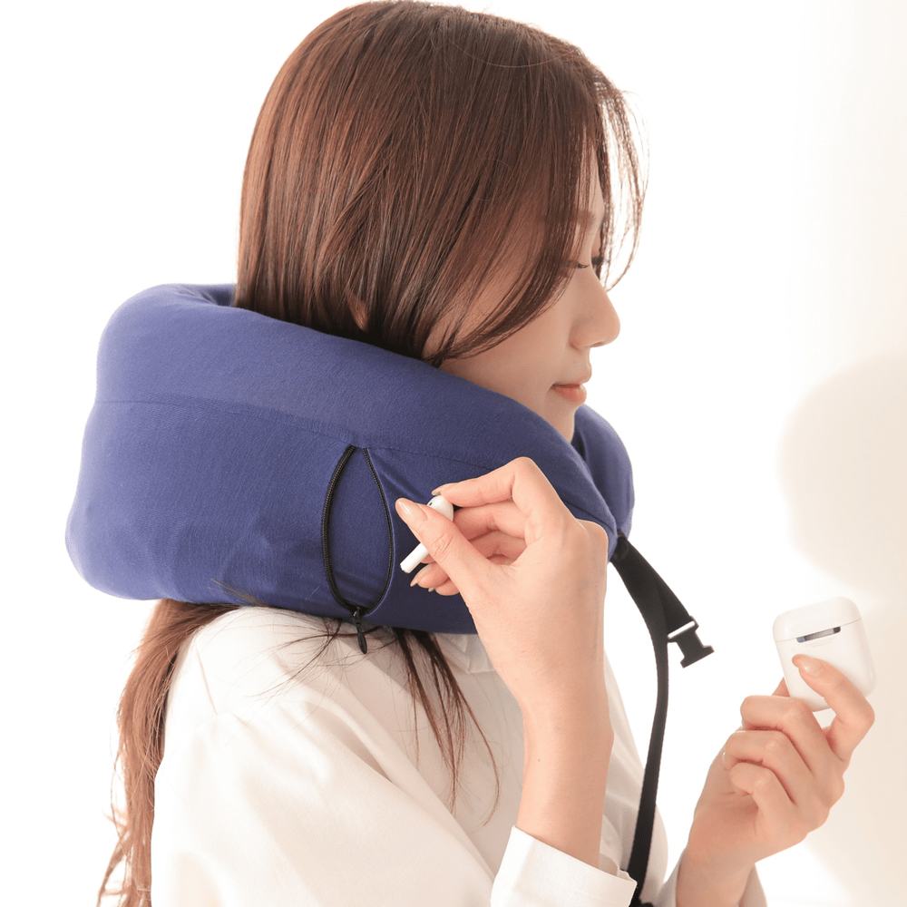 Gurum Travel Latex Pillow with Hoodie & Pocket for On - the - Go Comfort - Gurum Pillow