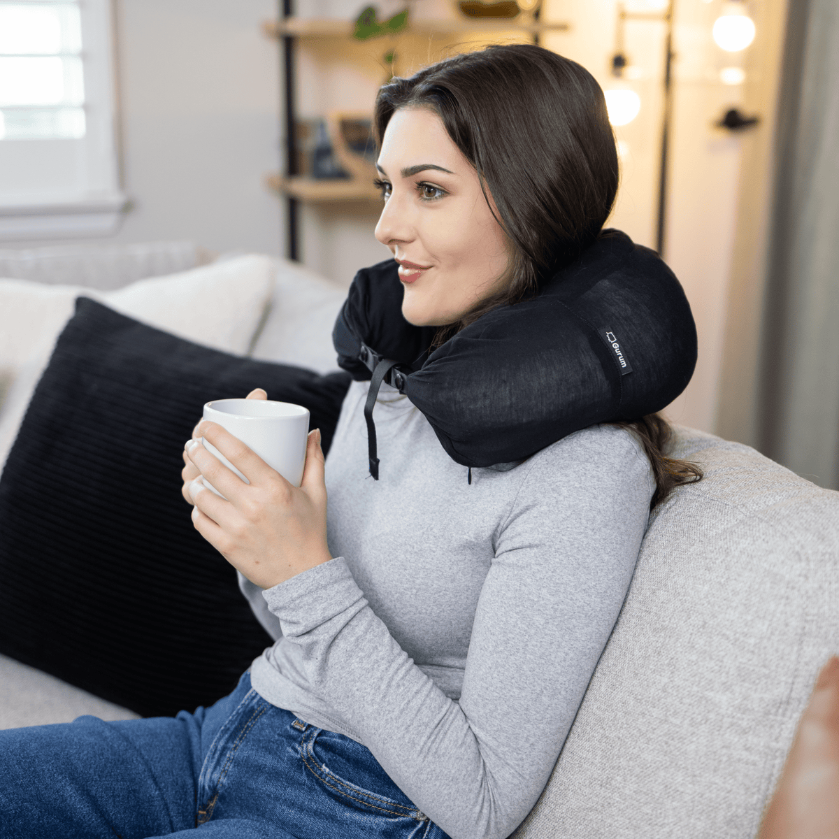 Gurum Travel Latex Pillow with Hoodie & Pocket for On - the - Go Comfort - Gurum Pillow