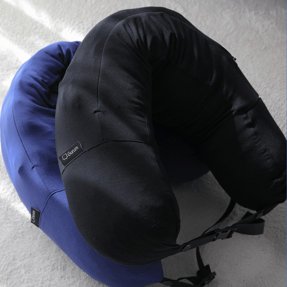 Gurum Travel Latex Pillow with Hoodie &amp; Pocket for On - the - Go Comfort - Gurum Pillow