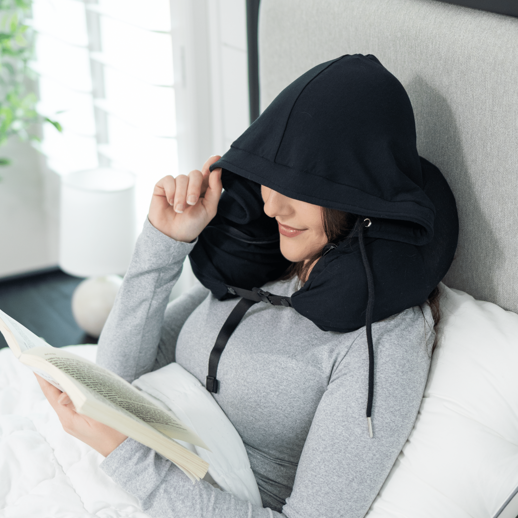 Gurum Travel Latex Pillow with Hoodie &amp; Pocket for On - the - Go Comfort - Gurum Pillow