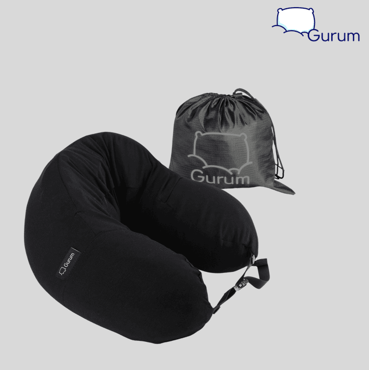 Gurum Travel Latex Pillow with Hoodie &amp; Pocket for On - the - Go Comfort - Gurum Pillow