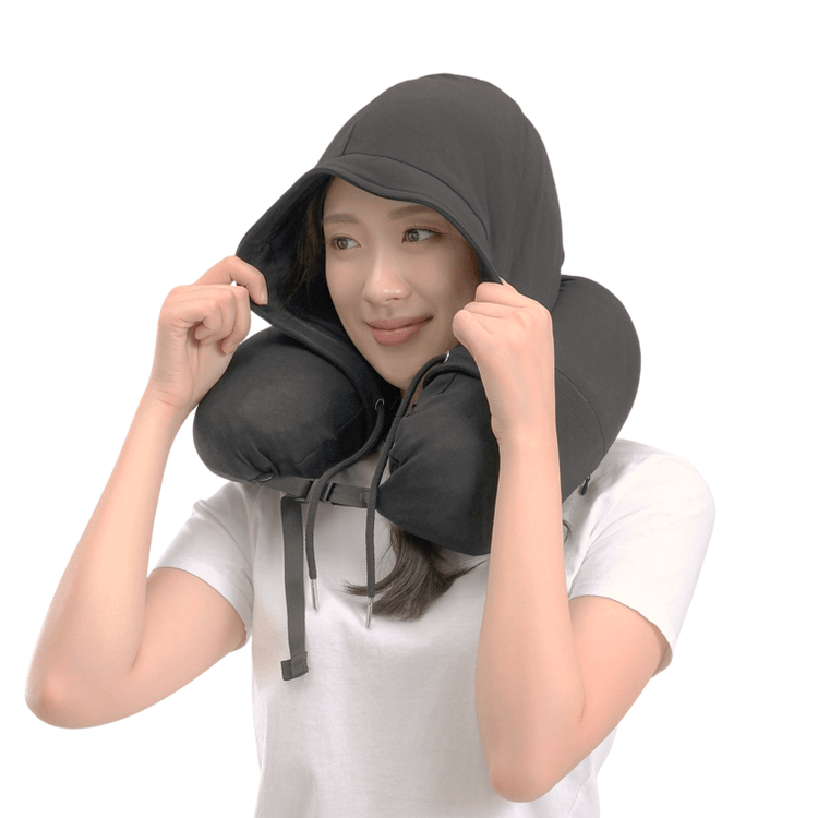 Gurum Travel Latex Pillow with Hoodie &amp; Pocket for On - the - Go Comfort - Gurum Pillow